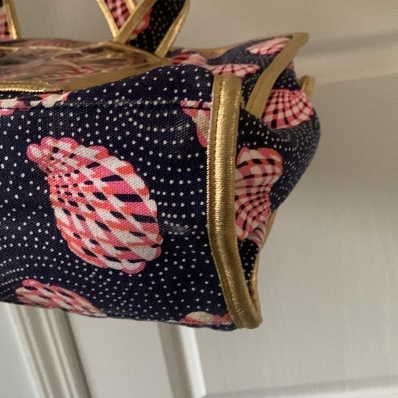 Lilly Pulitzer Seashell Print Tote navy pink resort bag beach vacation travel - Picture 7 of 16